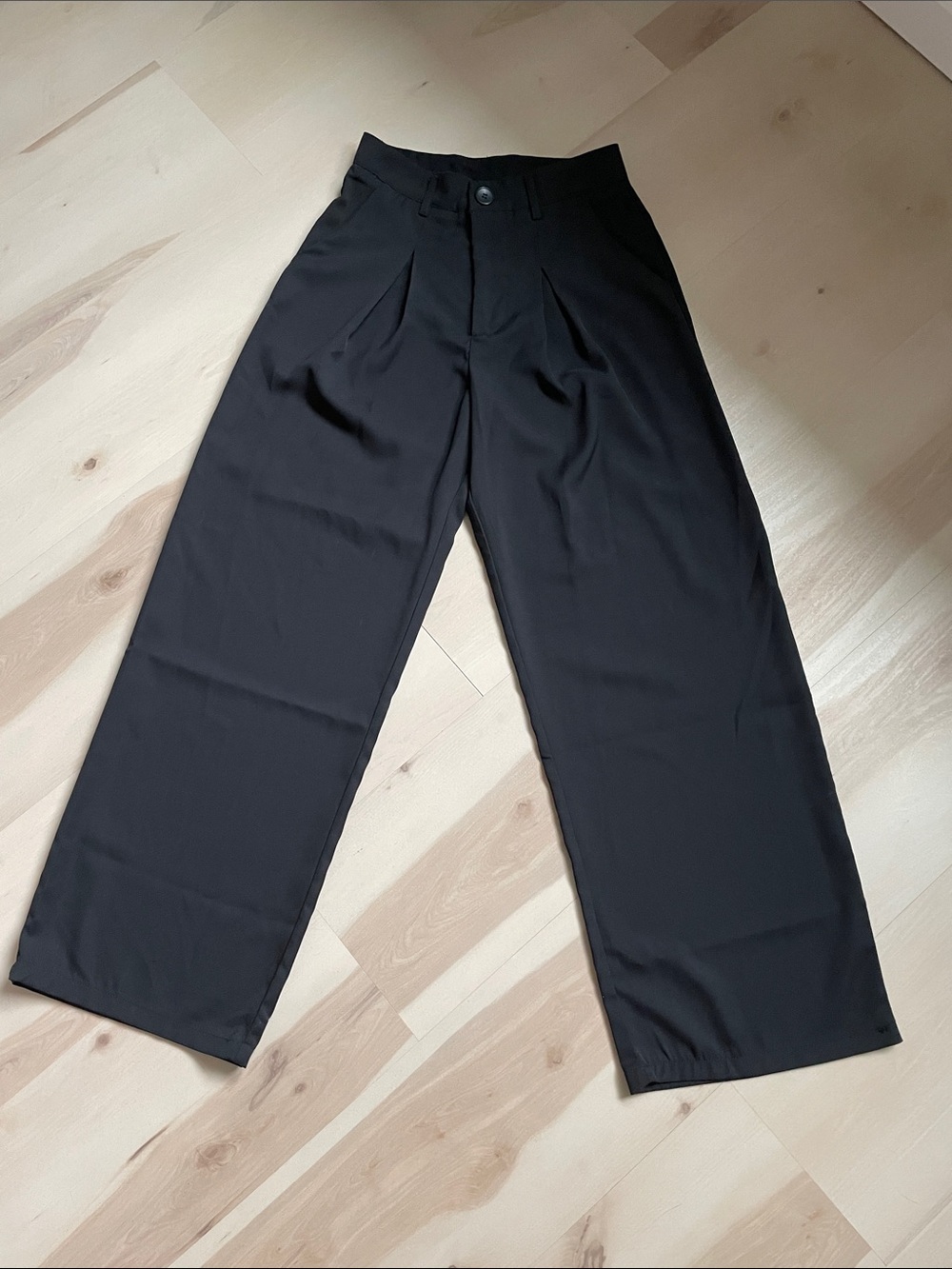 Cider Classic Black Wide-Leg high waisted womens Trousers